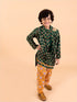 Boys Ethnic Motifs Printed Pure Cotton Kurta With Pyjamas Nahru Jacket
